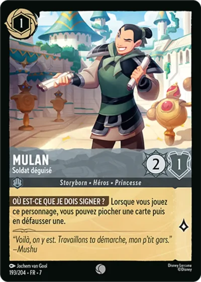 Mulan Soldat Deguise