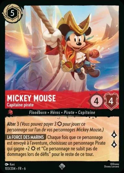 Mickey Mouse Capitaine Pirate