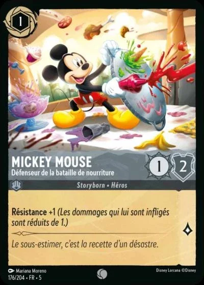 Mickey Mouse Defenseur De La Bataille De Nourriture