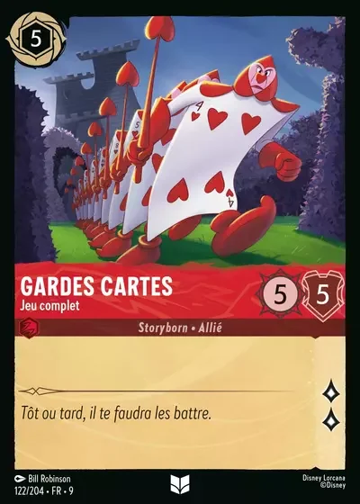 Gardes Cartes Jeu Complet