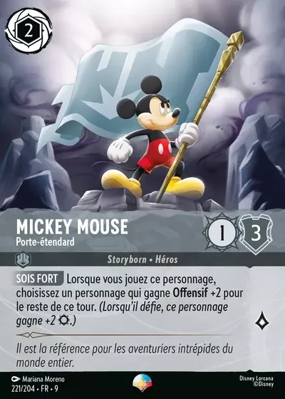Mickey Mouse Porte Etendard