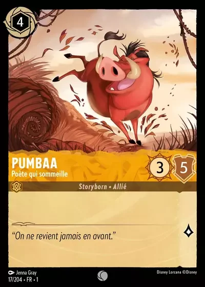 Pumbaa Poete Qui Sommeille