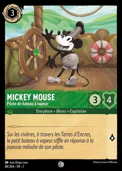 Mickey Mouse Pilote De Bateau A Vapeur
