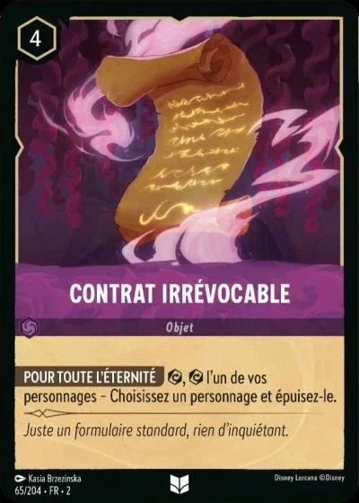 Contrat Irrevocable