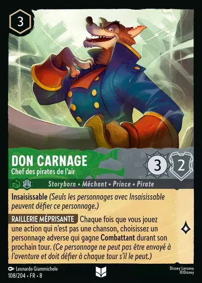 Don Carnage Chef Des Pirates De Lair