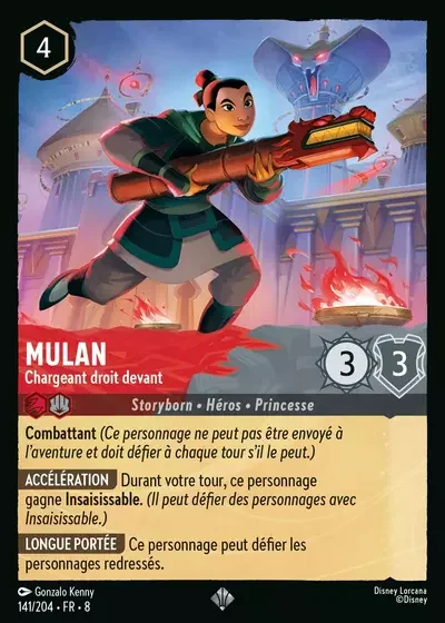 Mulan Chargeant Droit Devant