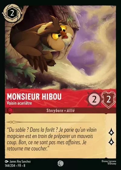 Monsieur Hibou Voisin Acariatre
