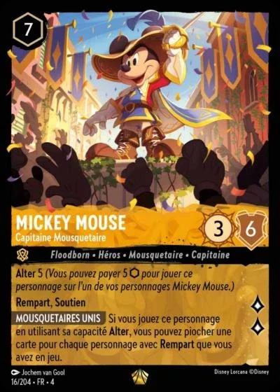 Mickey Mouse Capitaine Mousquetaire
