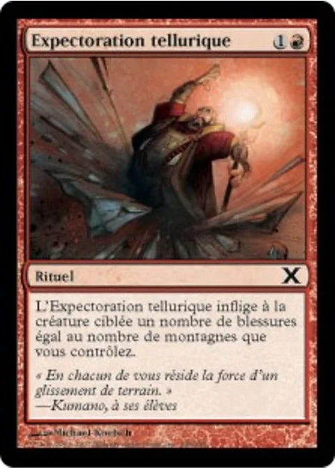 Expectoration tellurique