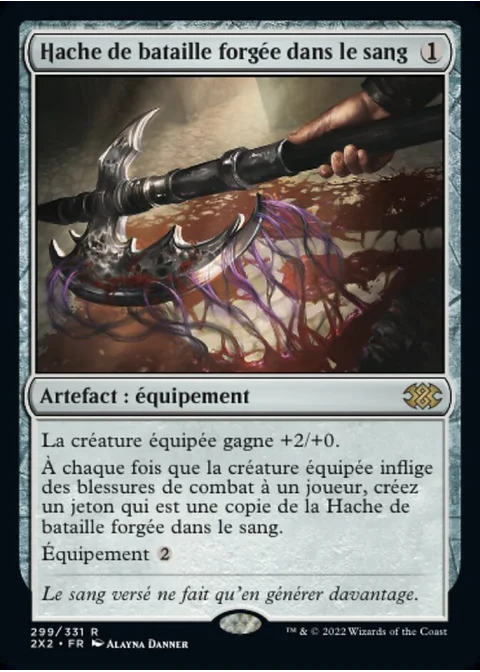 Hache de bataille forgée dans le sang