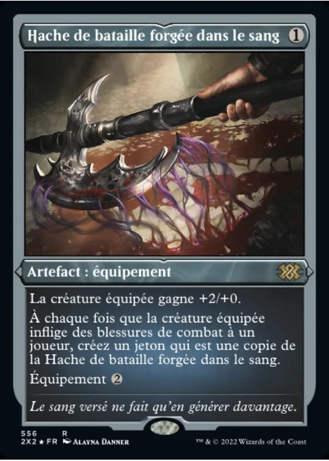 Hache de bataille forgée dans le sang