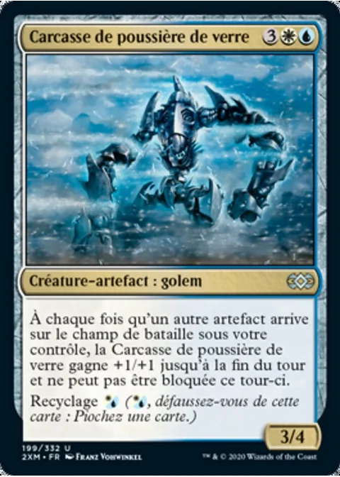 Carcasse de poussière de verre