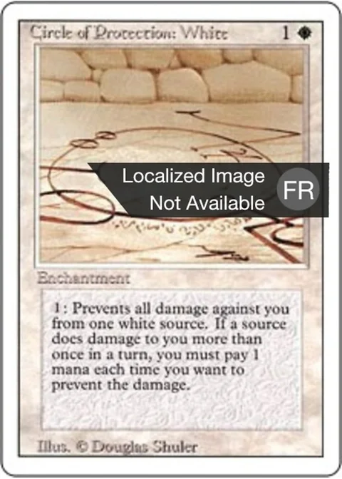 Cercle de protection : blanc