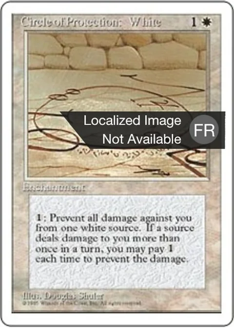 Cercle de protection : blanc