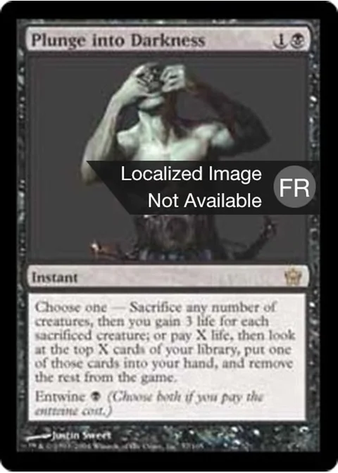 Plongeon dans les ténèbres