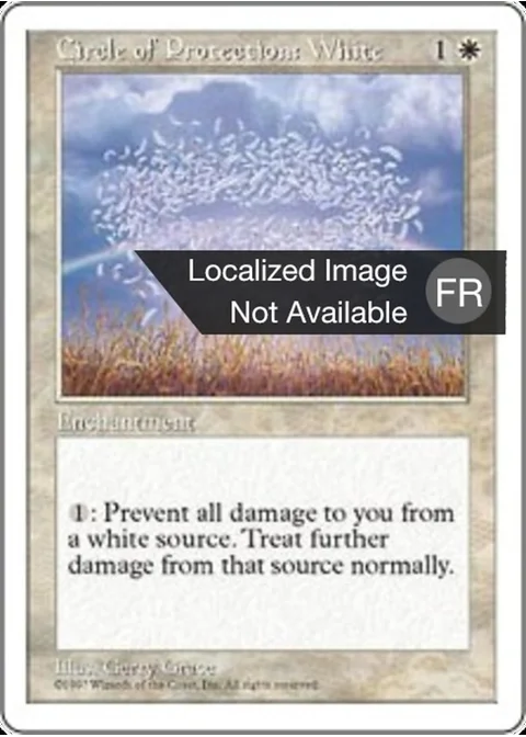 Cercle de protection : blanc