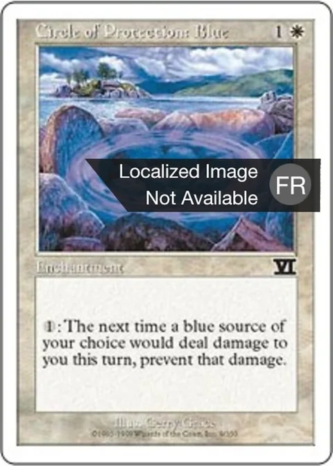 Cercle de protection : bleu