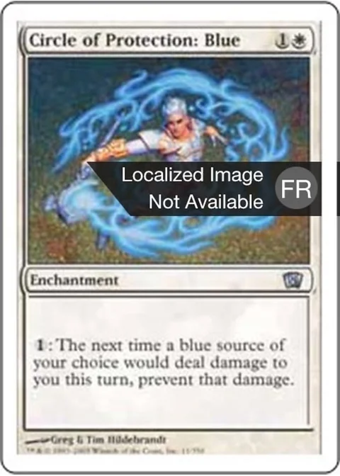 Cercle de protection : bleu