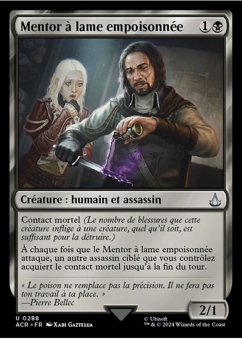 Mentor à lame empoisonnée