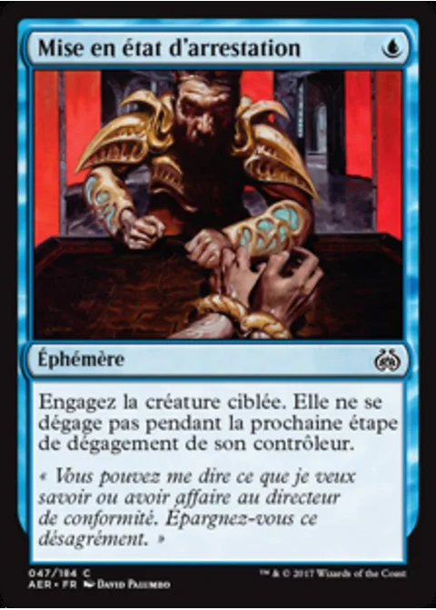 Mise en état d'arrestation