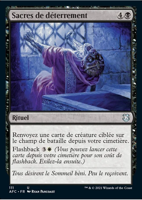 Sacres de déterrement