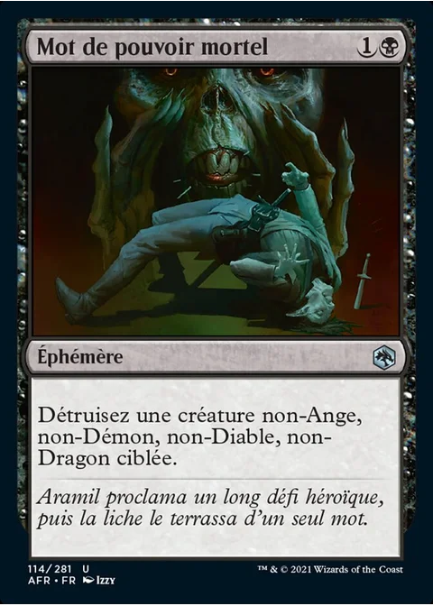 Mot de pouvoir mortel