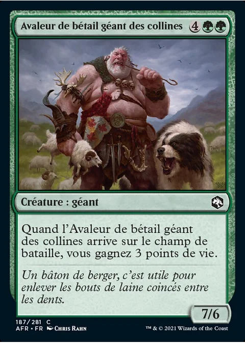 Avaleur de bétail géant des collines