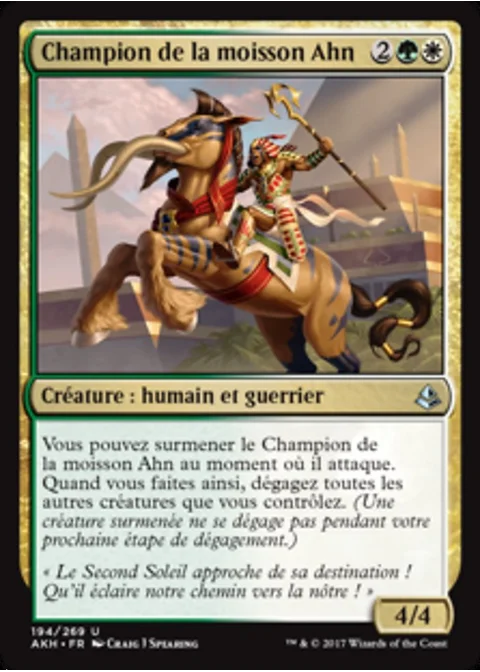 Champion de la moisson Ahn