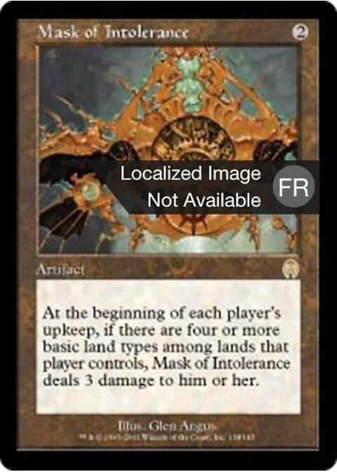 Masque de l'intolérance