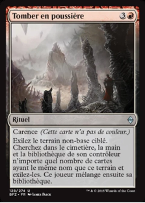 Tomber en poussière