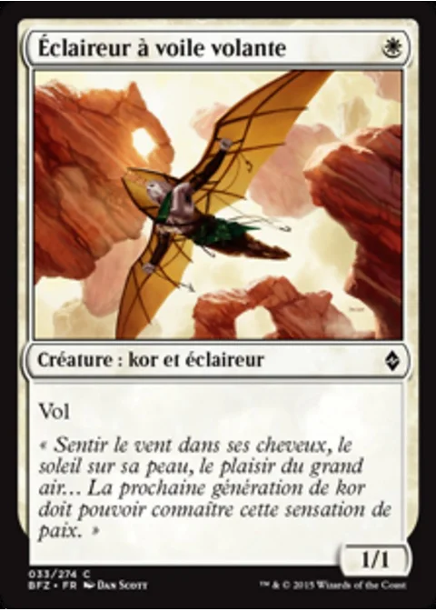 Éclaireur à voile volante