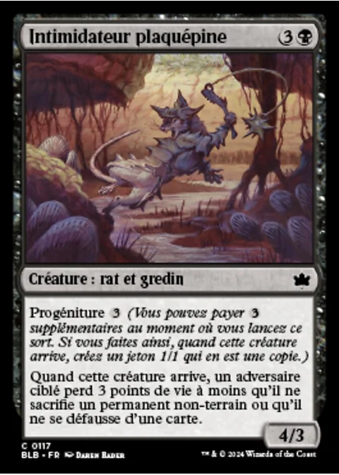 Intimidateur plaquépine