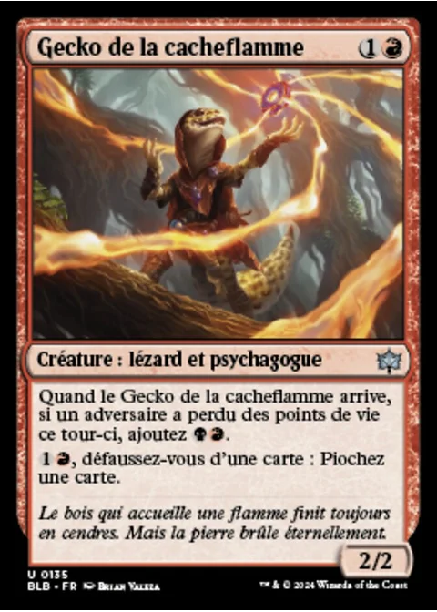 Gecko de la cacheflamme