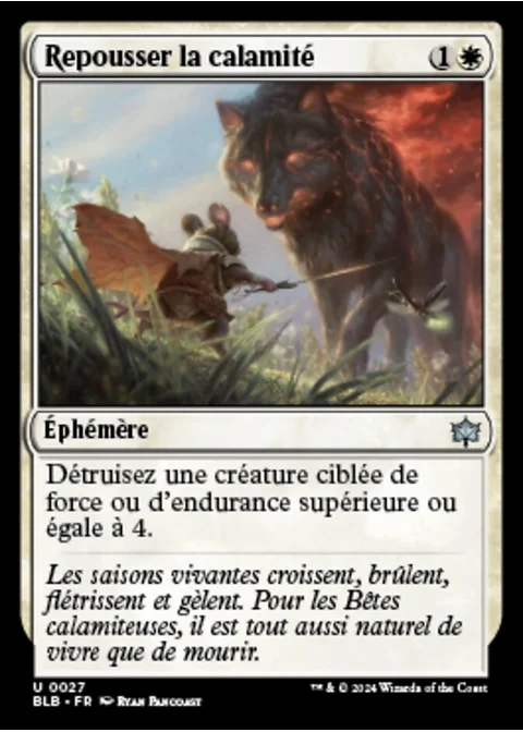 Repousser la calamité