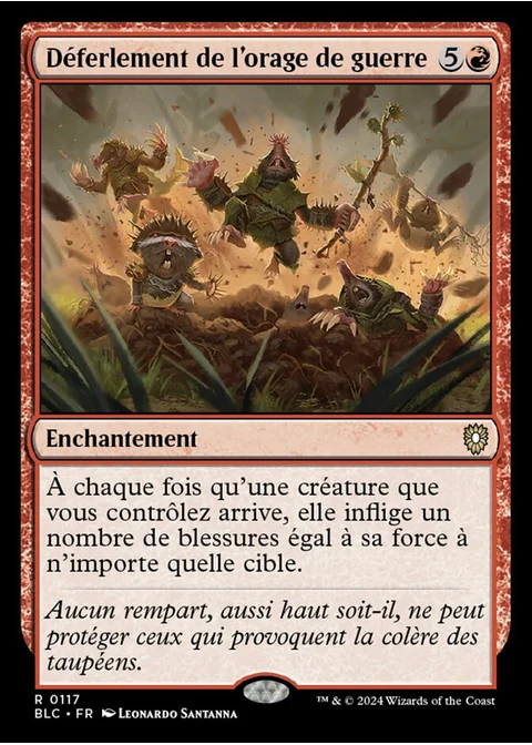 Déferlement de l'orage de guerre