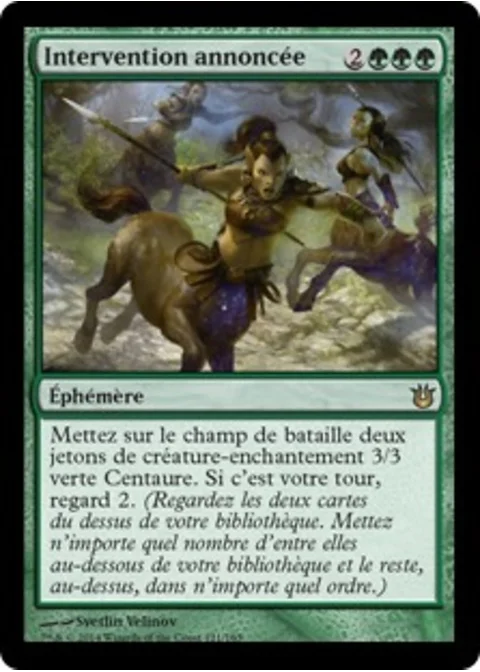 Intervention annoncée