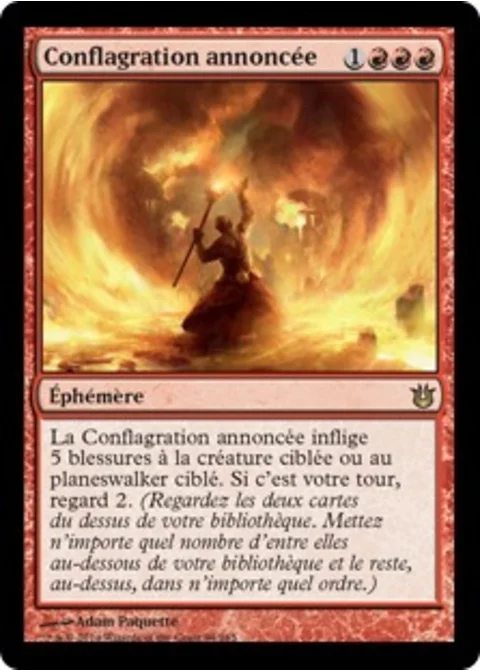 Conflagration annoncée