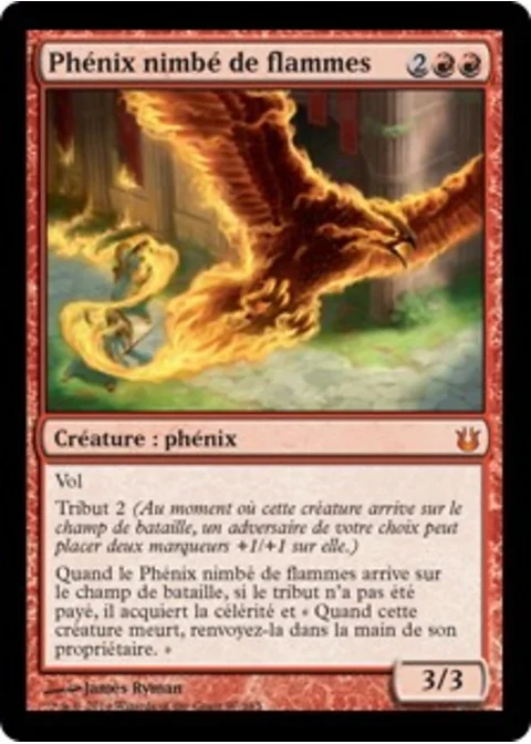 Phénix nimbé de flammes