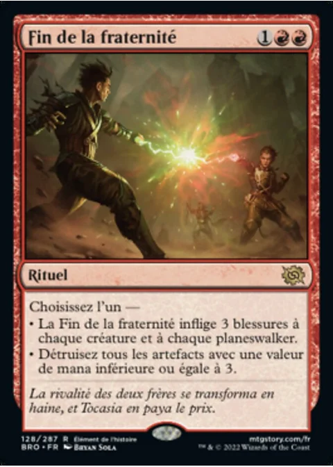 Fin de la fraternité