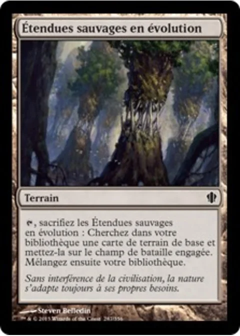 Étendues sauvages en évolution