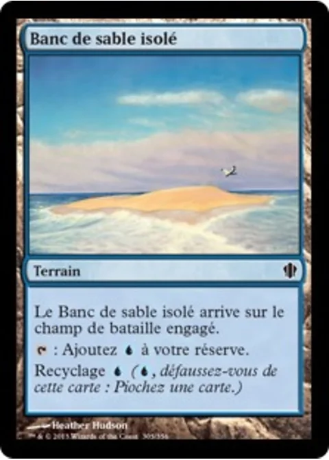 Banc de sable isolé