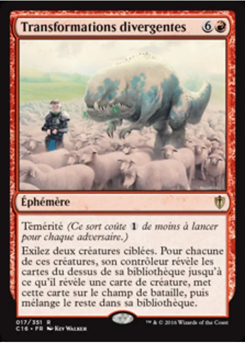 Transformations divergentes