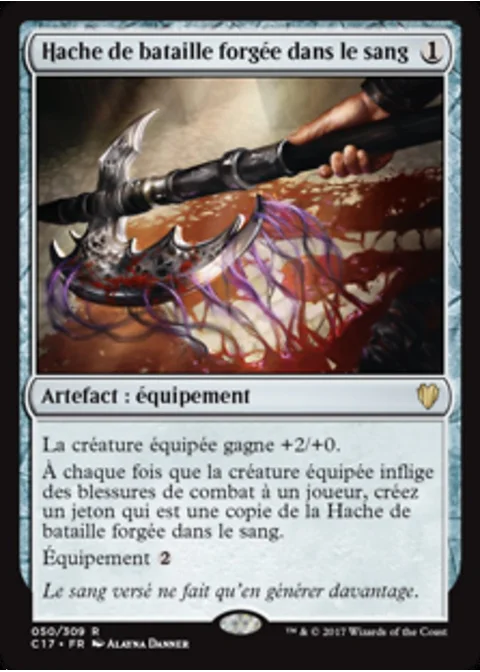 Hache de bataille forgée dans le sang