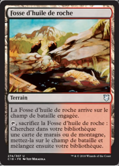 Fosse d'huile de roche