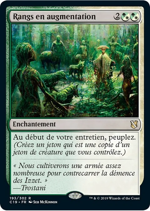 Rangs en augmentation