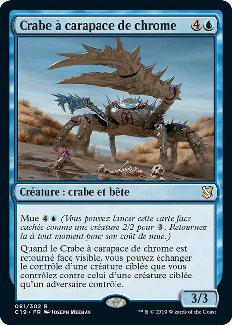 Crabe à carapace de chrome