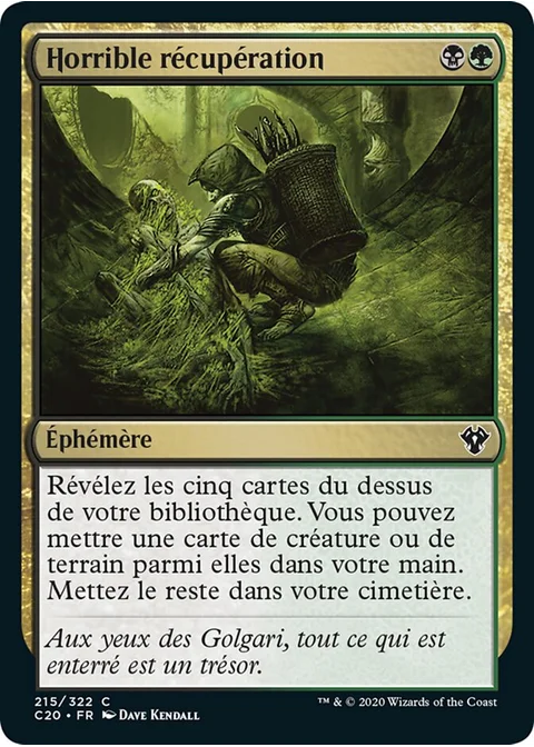 Horrible récupération