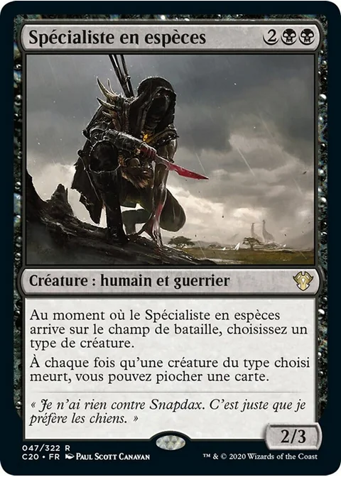 Spécialiste en espèces