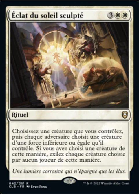 Éclat du soleil sculpté