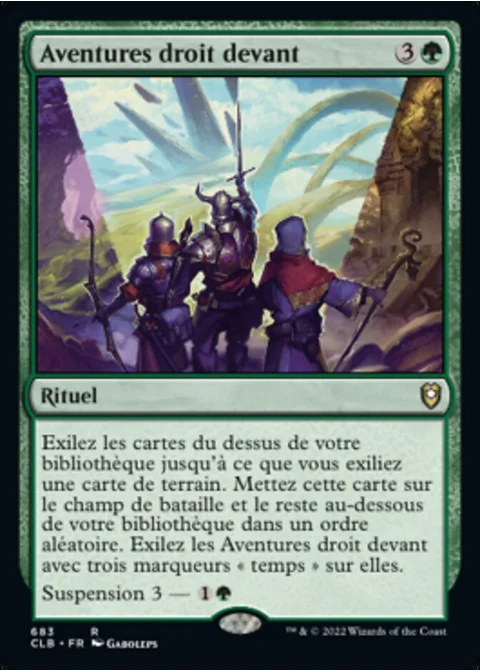 Aventures droit devant